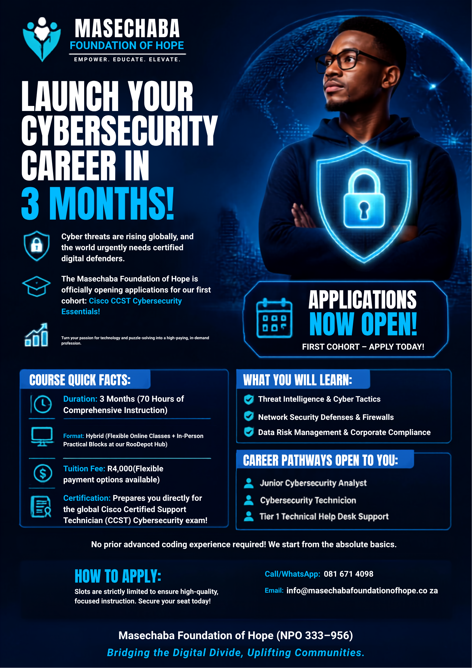 Launch your cybersecurity career in 3 months